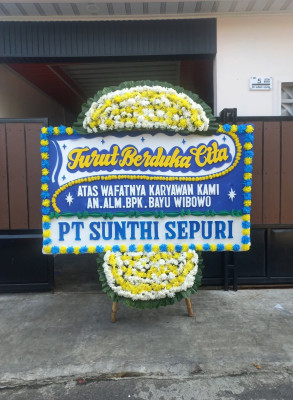 Papan Bunga Duka di Mangga Dua Utara