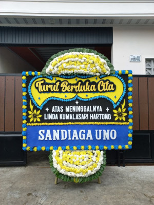 Papan Bunga Duka di Mangga Dua Utara
